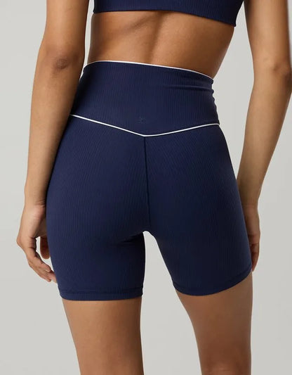 OFFLINE By Aerie Real Me XTRA High Waisted 5" Rib Piping Bike Short