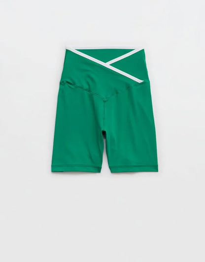 OFFLINE By Aerie Real Me Tipped Crossover High Waisted 5" Bike Short