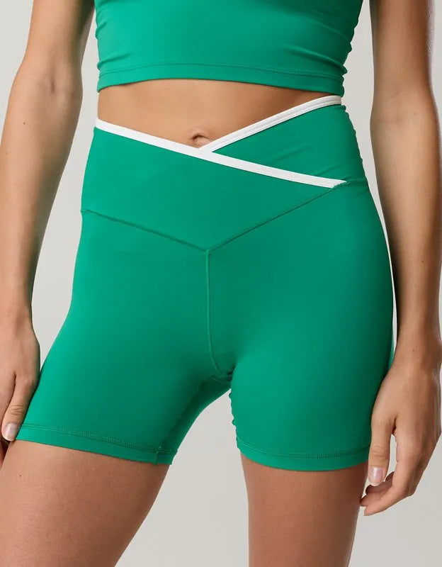 OFFLINE By Aerie Real Me Tipped Crossover High Waisted 5" Bike Short