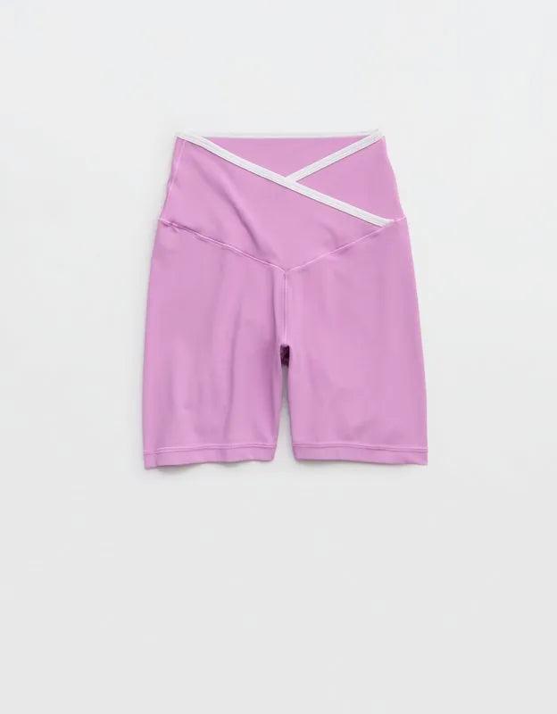 OFFLINE By Aerie Real Me Tipped Crossover High Waisted 5" Bike Short