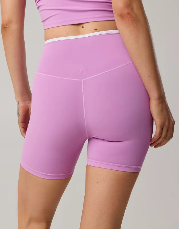 OFFLINE By Aerie Real Me Tipped Crossover High Waisted 5" Bike Short