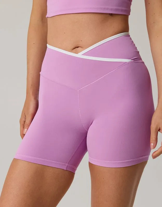OFFLINE By Aerie Real Me Tipped Crossover High Waisted 5" Bike Short