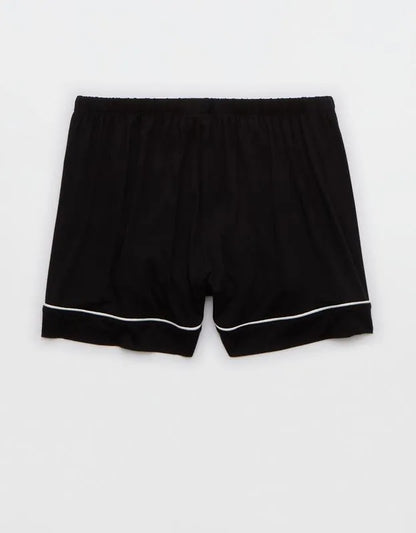 OVERSLEPT by Aerie Real Soft® Piping PJ Short