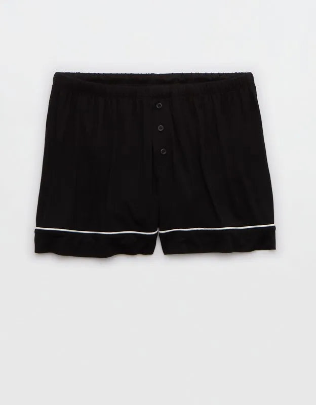 OVERSLEPT by Aerie Real Soft® Piping PJ Short