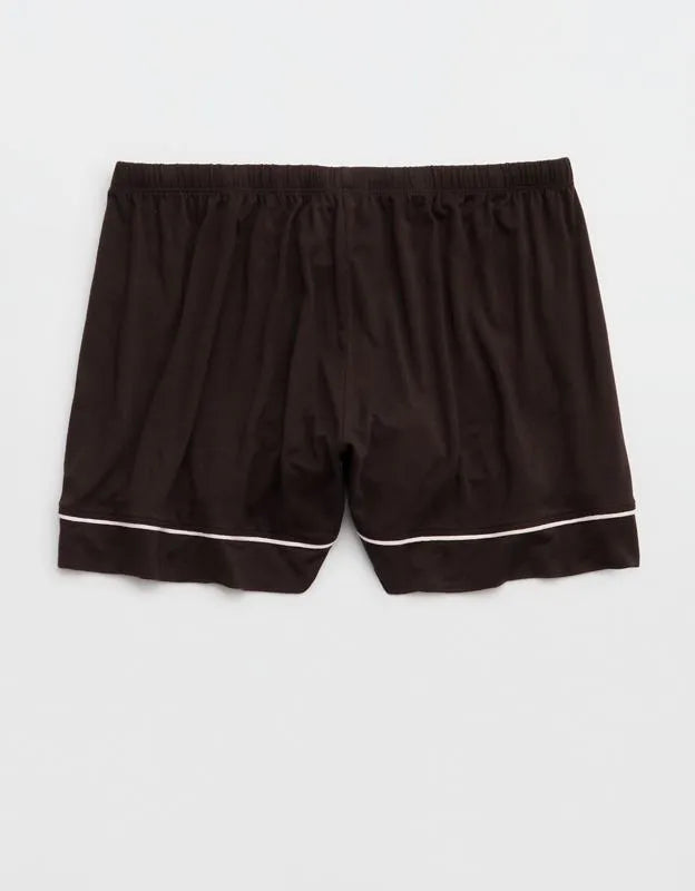 OVERSLEPT by Aerie Real Soft® Piping PJ Short