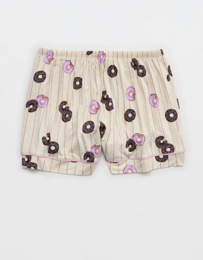 OVERSLEPT by Aerie Real Soft® Piping PJ Short