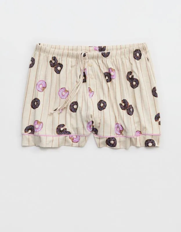 OVERSLEPT by Aerie Real Soft® Piping PJ Short