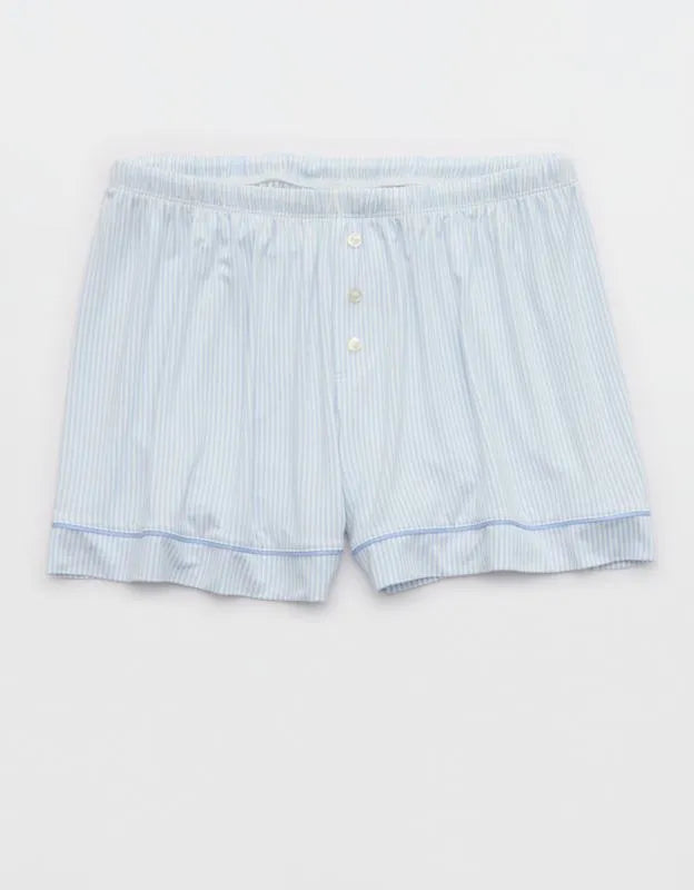 OVERSLEPT by Aerie Real Soft® Piping PJ Short