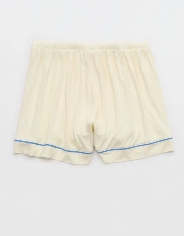 OVERSLEPT by Aerie Real Soft® Piping PJ Short