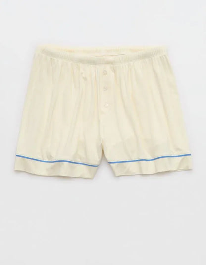 OVERSLEPT by Aerie Real Soft® Piping PJ Short