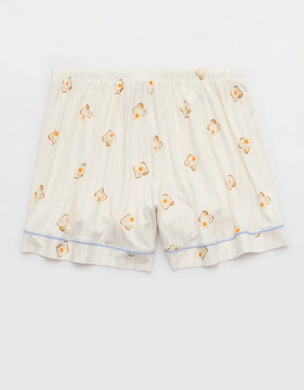 OVERSLEPT by Aerie Real Soft® Piping PJ Short