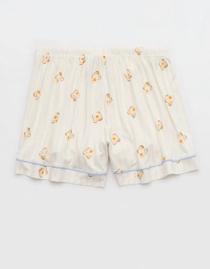 OVERSLEPT by Aerie Real Soft® Piping PJ Short