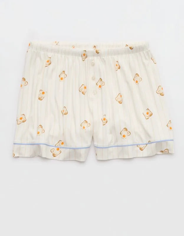 OVERSLEPT by Aerie Real Soft® Piping PJ Short