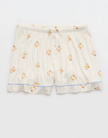 OVERSLEPT by Aerie Real Soft® Piping PJ Short