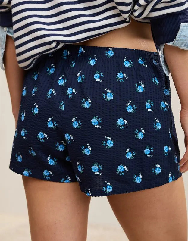 OVERSLEPT by Aerie Around Town Seersucker Boxer