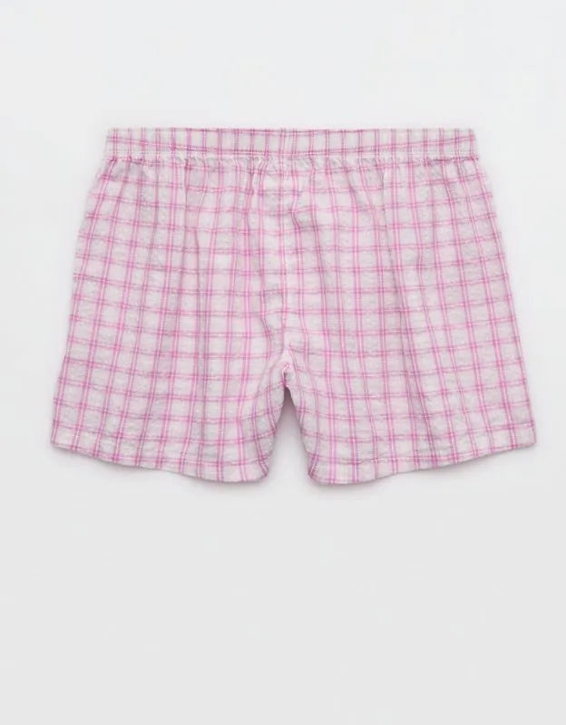 OVERSLEPT by Aerie Around Town Seersucker Boxer