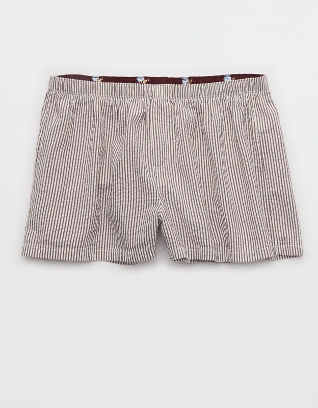 OVERSLEPT by Aerie Around Town Seersucker Boxer
