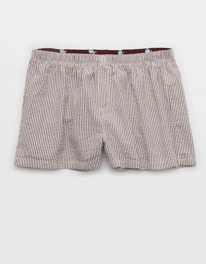 OVERSLEPT by Aerie Around Town Seersucker Boxer