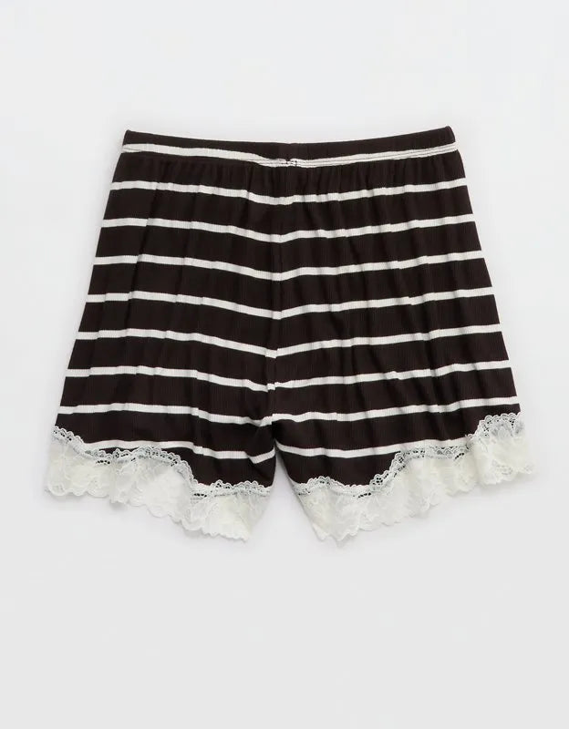OVERSLEPT by Aerie Real Soft® Ribbed Pajama Short