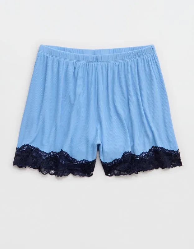 OVERSLEPT by Aerie Real Soft® Ribbed Pajama Short