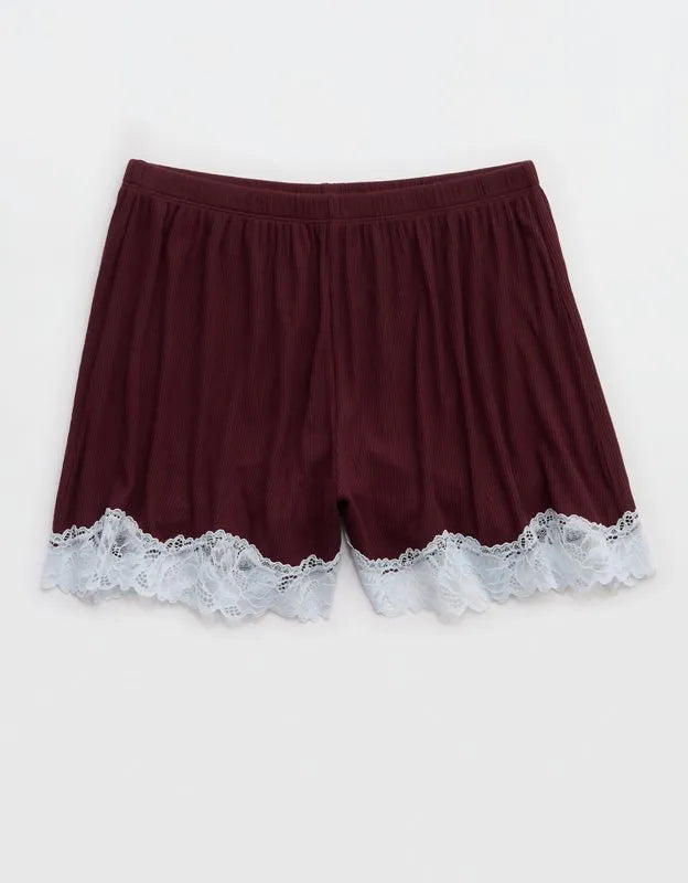 OVERSLEPT by Aerie Real Soft® Ribbed Pajama Short