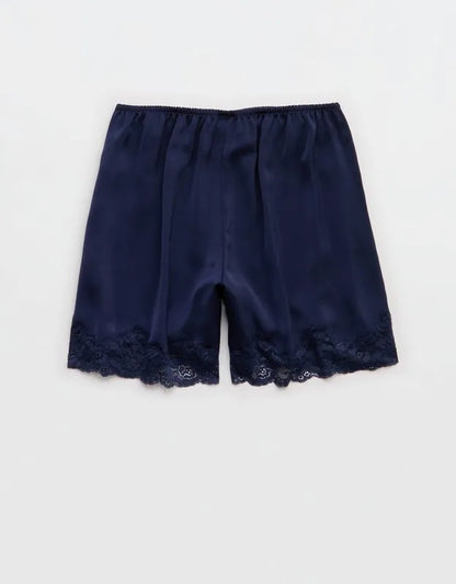 OVERSLEPT by Aerie Liquid Satin Lace Trim Short