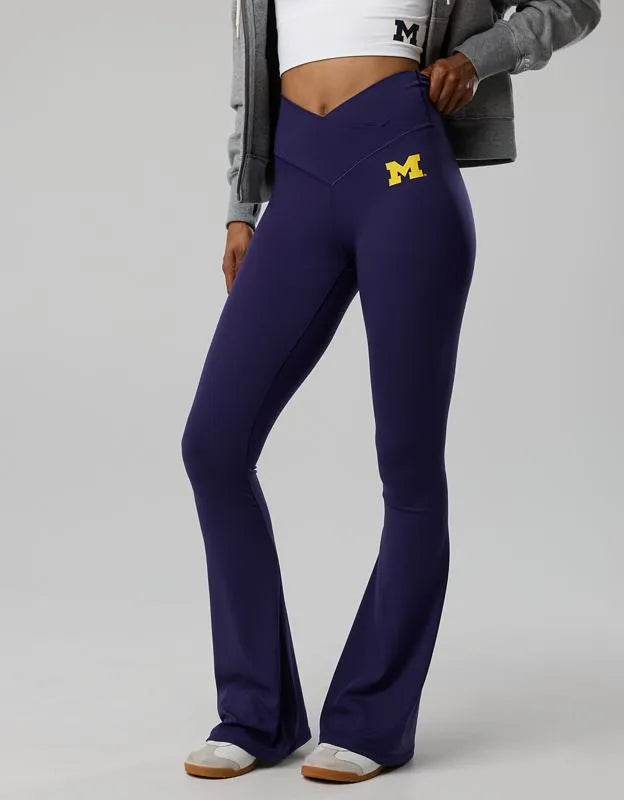 Michigan Wolverines OFFLINE By Aerie Crossover Flare Legging