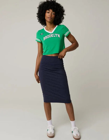 OFFLINE By Aerie The Hugger Midi Skirt