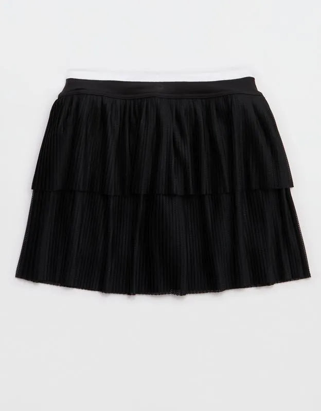 OFFLINE By Aerie Real Me Pleated Mesh Skort