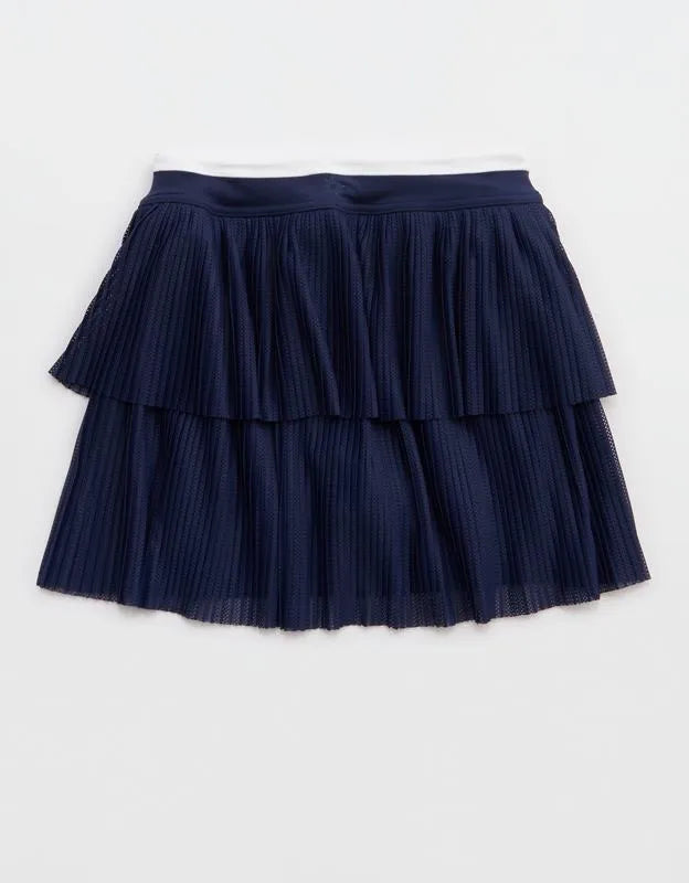 OFFLINE By Aerie Real Me Pleated Mesh Skort
