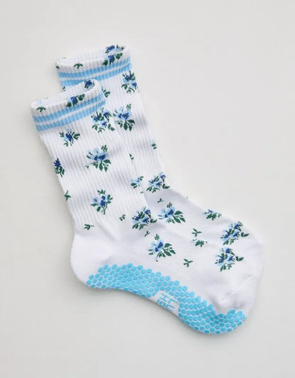 LUCKY HONEY Flower Grip Socks