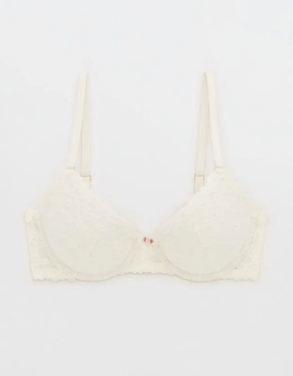 Show Off Vintage Lace Plunge Push Up Bra