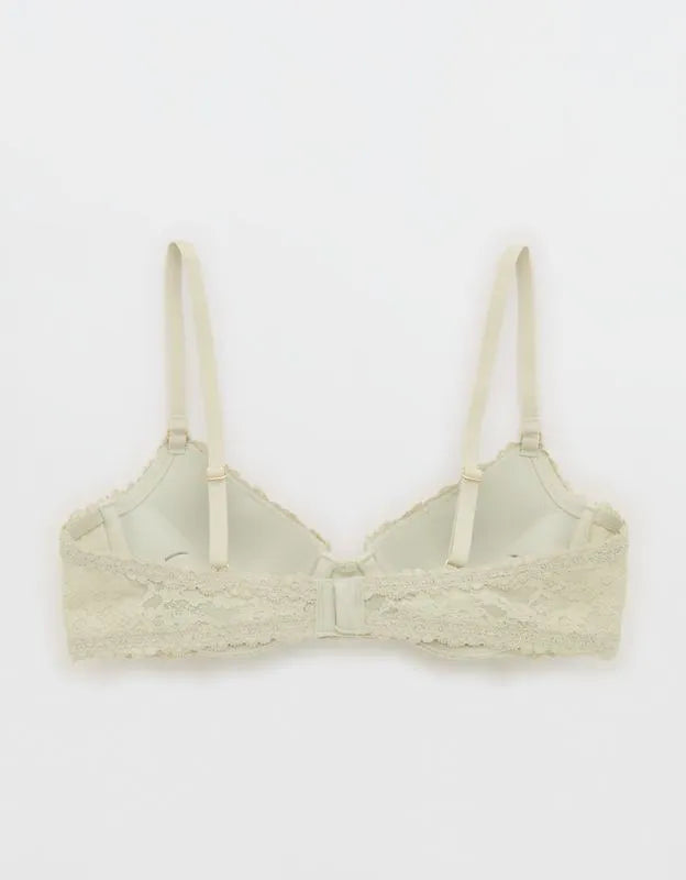 Show Off Vintage Lace Plunge Push Up Bra
