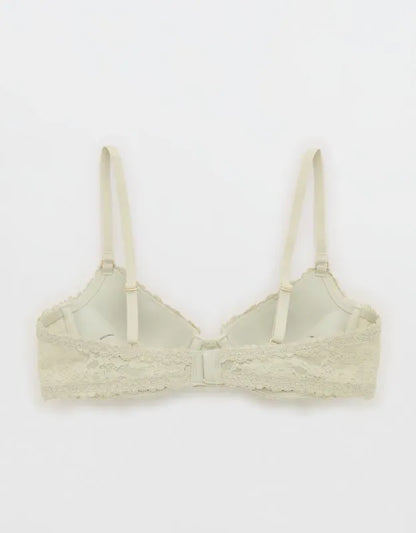 Show Off Vintage Lace Plunge Push Up Bra