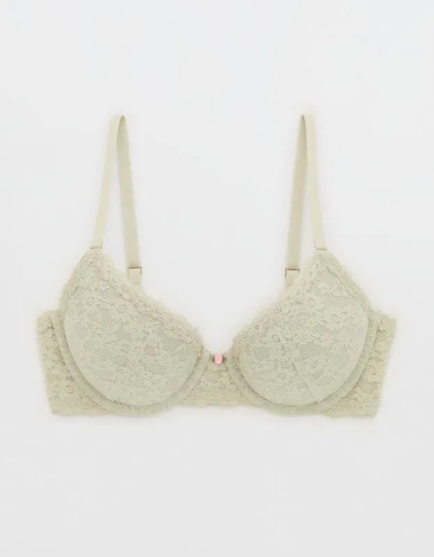 Show Off Vintage Lace Plunge Push Up Bra