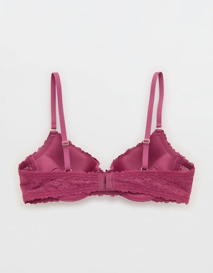 Show Off Vintage Lace Plunge Push Up Bra