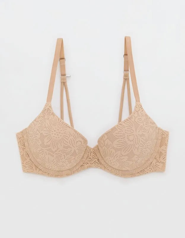 Sunnie Bloom Lace Demi Push Up Bra