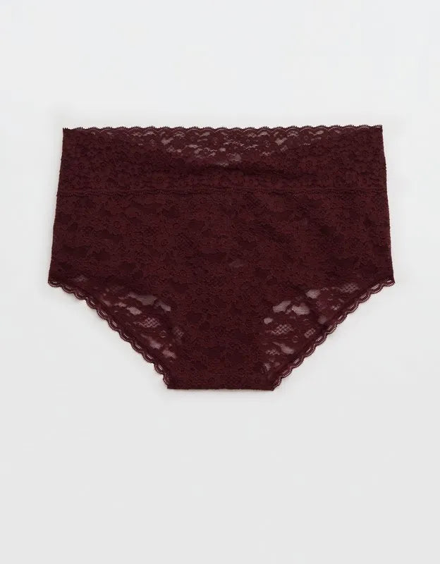Show Off Vintage Lace Wide Waistband Boybrief Underwear