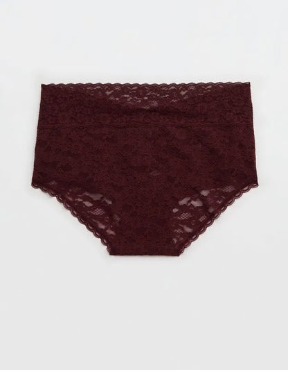 Show Off Vintage Lace Wide Waistband Boybrief Underwear