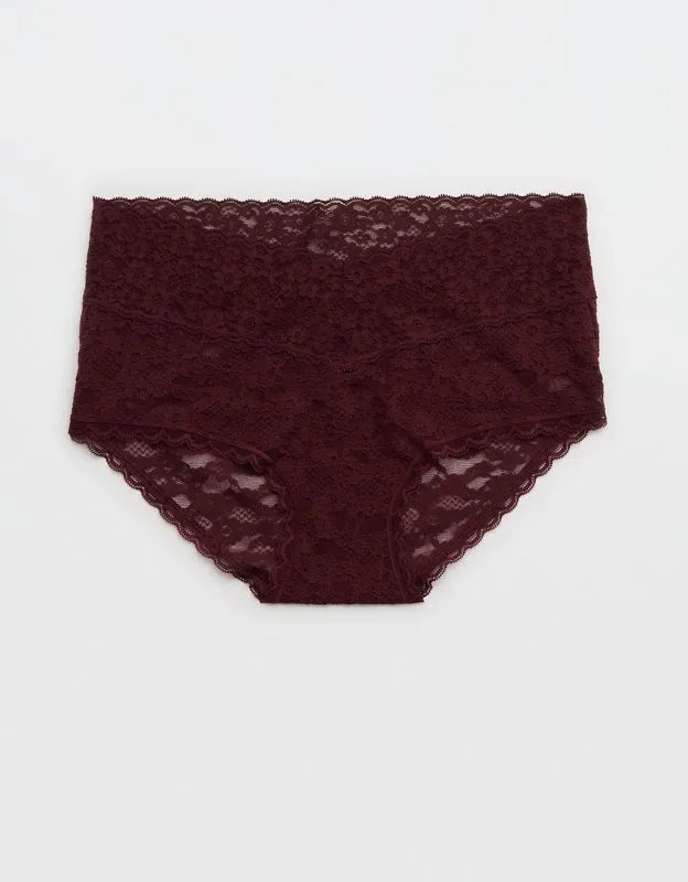 Show Off Vintage Lace Wide Waistband Boybrief Underwear