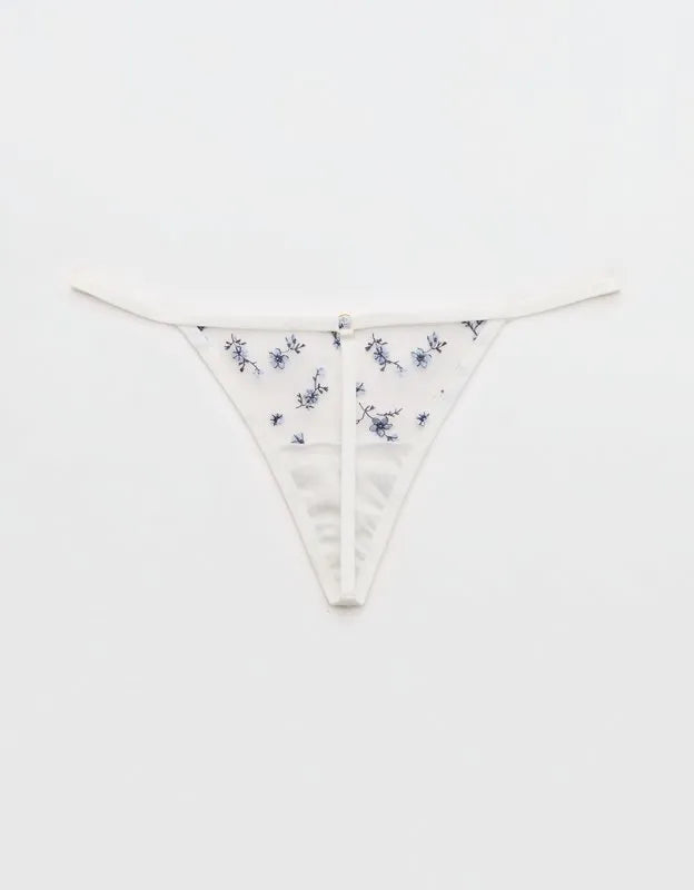 Show Off Embroidery String Thong Underwear