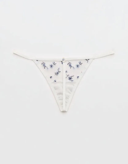 Show Off Embroidery String Thong Underwear