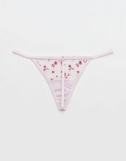 Show Off Embroidery String Thong Underwear