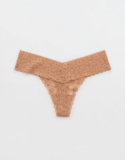 Show Off Vintage Lace Wide Waistband Thong Underwear