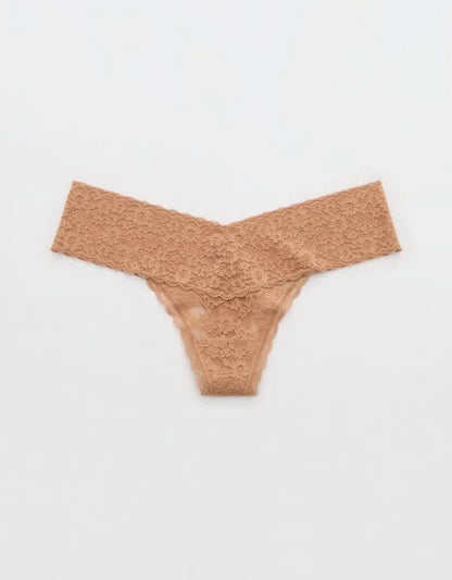 Show Off Vintage Lace Wide Waistband Thong Underwear