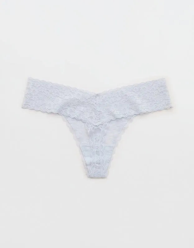 Show Off Vintage Lace Wide Waistband Thong Underwear