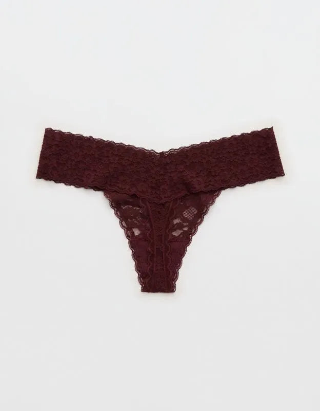Show Off Vintage Lace Wide Waistband Thong Underwear