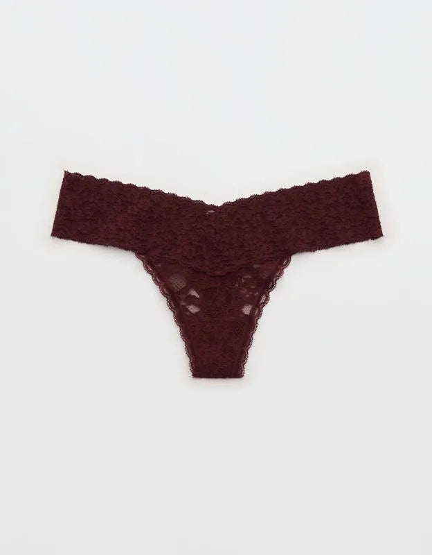 Show Off Vintage Lace Wide Waistband Thong Underwear