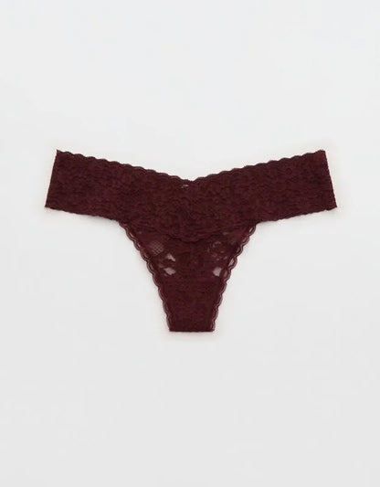 Show Off Vintage Lace Wide Waistband Thong Underwear