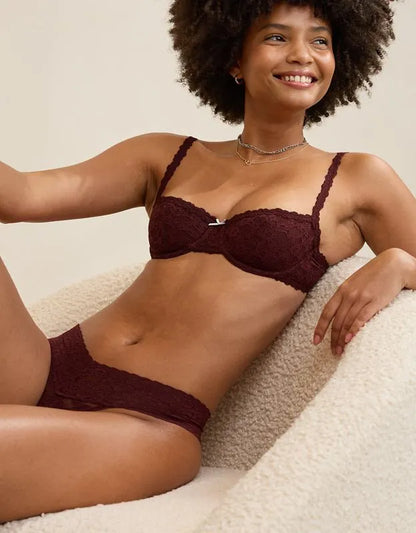 Show Off Vintage Lace Wide Waistband Thong Underwear
